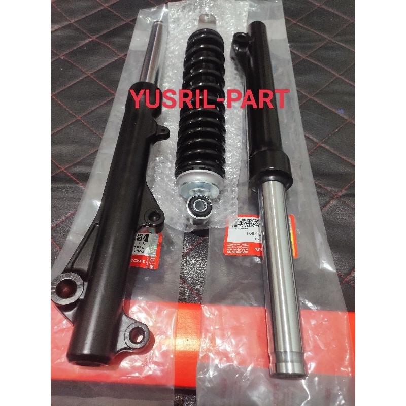 SHOCKBREAKER BELAKANG+AS SHOCK DEPAN PLUS TABUNG (K25-KZL) BEAT FI BEAT POP VARIO 125 SPACY FI SCHOY