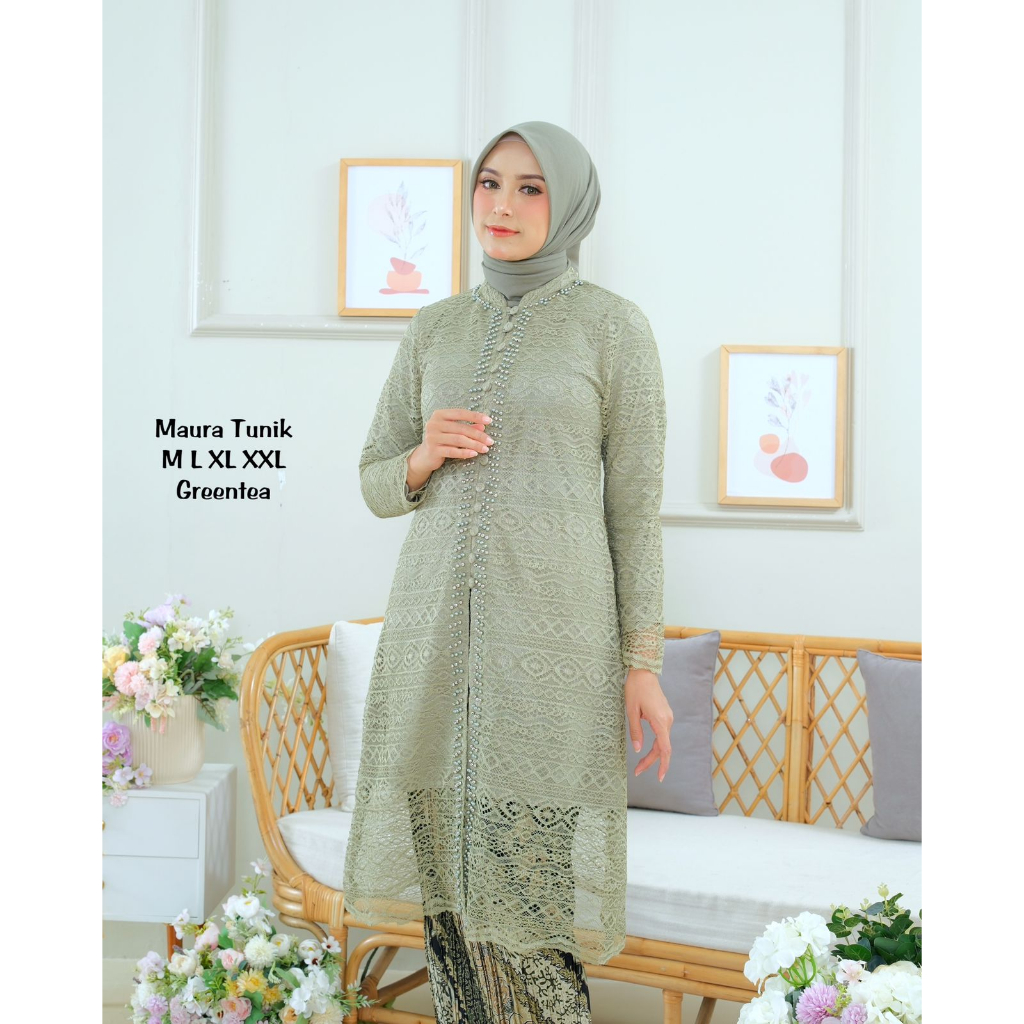 TERBARU TUNIK MAURA / KEBAYA BROKAT / SET KEBAYA MODERN / KEBAYA WISUDA NIKAH PESTA