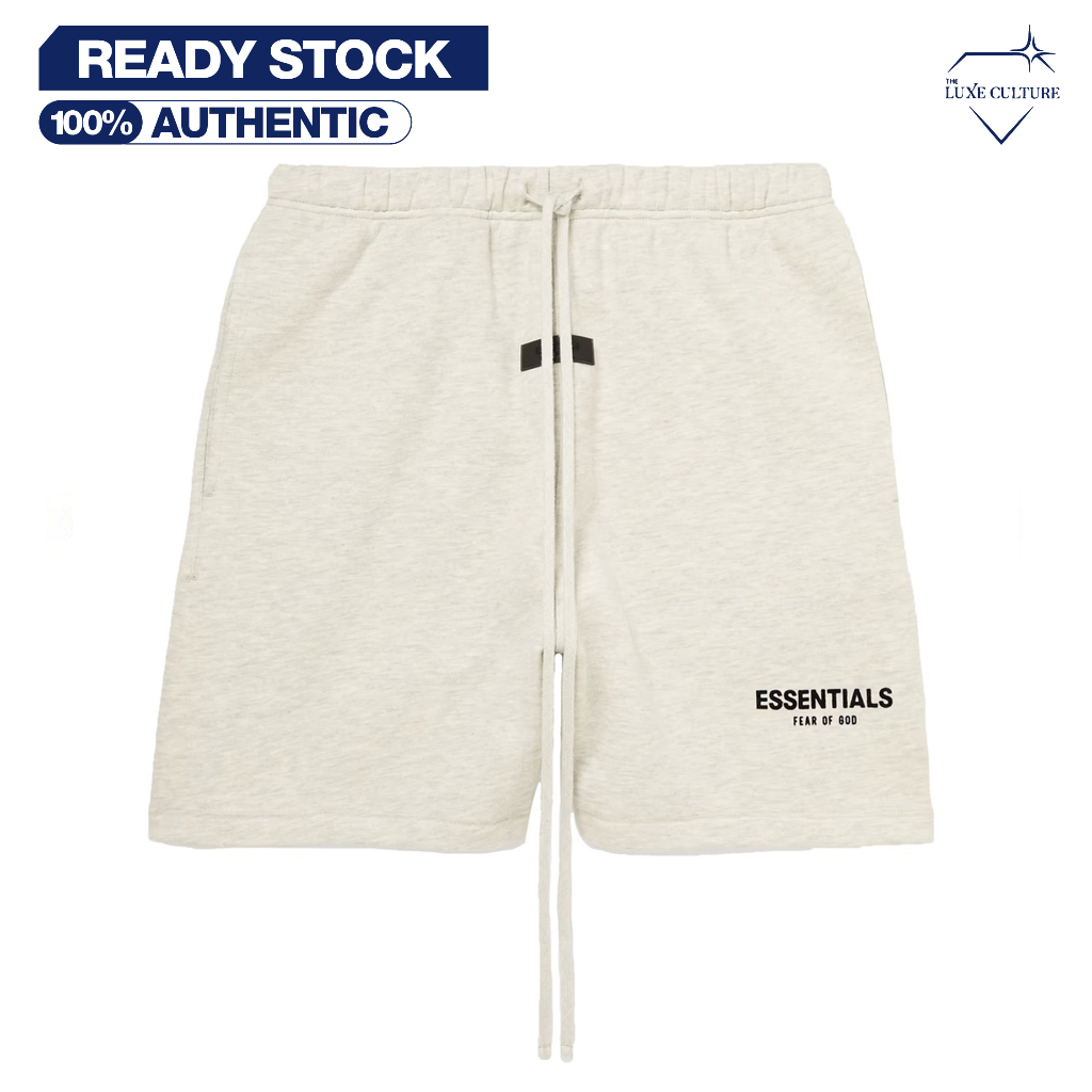 FOG Essentials Small Velvet Logo Light Gray Shortpants / Celana Pendek Branded Original