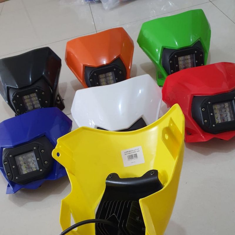 HEADLAMP KLX 150 BF DTRACKER NEW 8 LED BATOK LAMPU DEPAN KLX BF DTRACKER 8LED