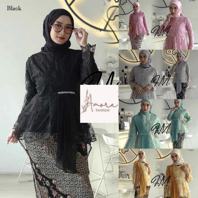 (COD) SET KEBAYA SELENDANG AURORA - KEBAYA MODERN - KEBAYA WISUDA - KEBAYA PESTA - ATASAN KEBAYA MOD