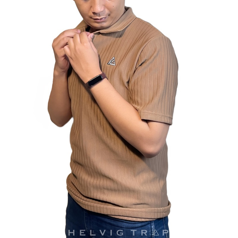 Polo Shirt Pola Warna Premium Kaos kerah Polo Pria Lengan Pendek Kerah