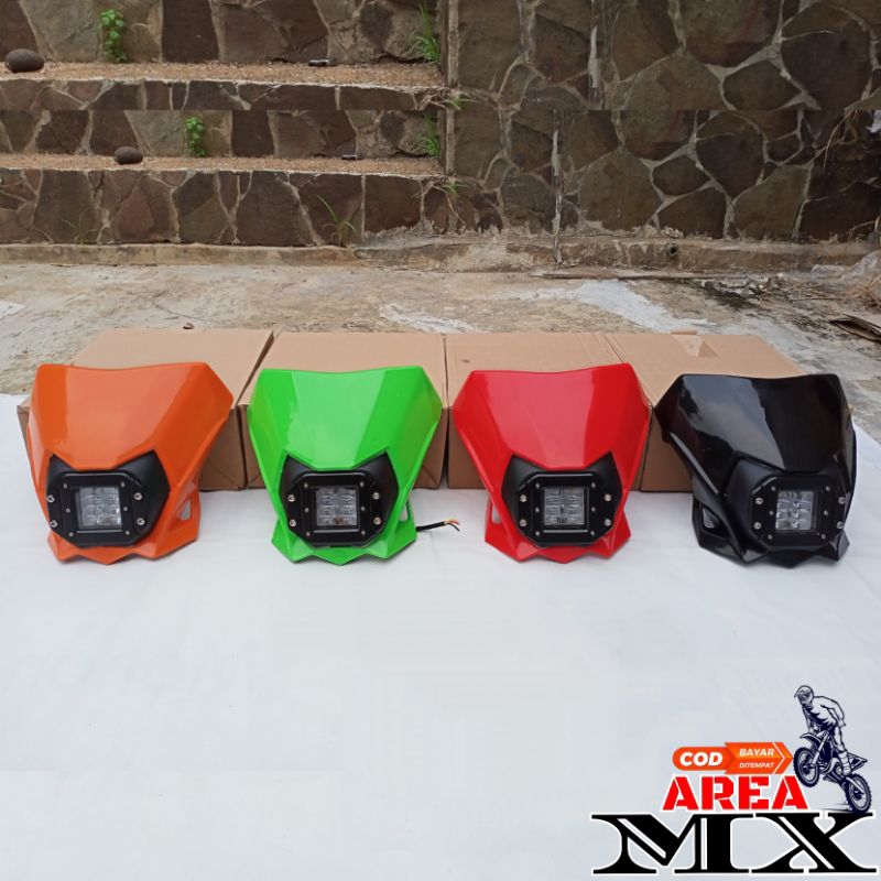Headlamp KLX 150 BF DTRACKER 12 LED Batok Lampu Depan KLX BF DTRACKER NEW 12LED