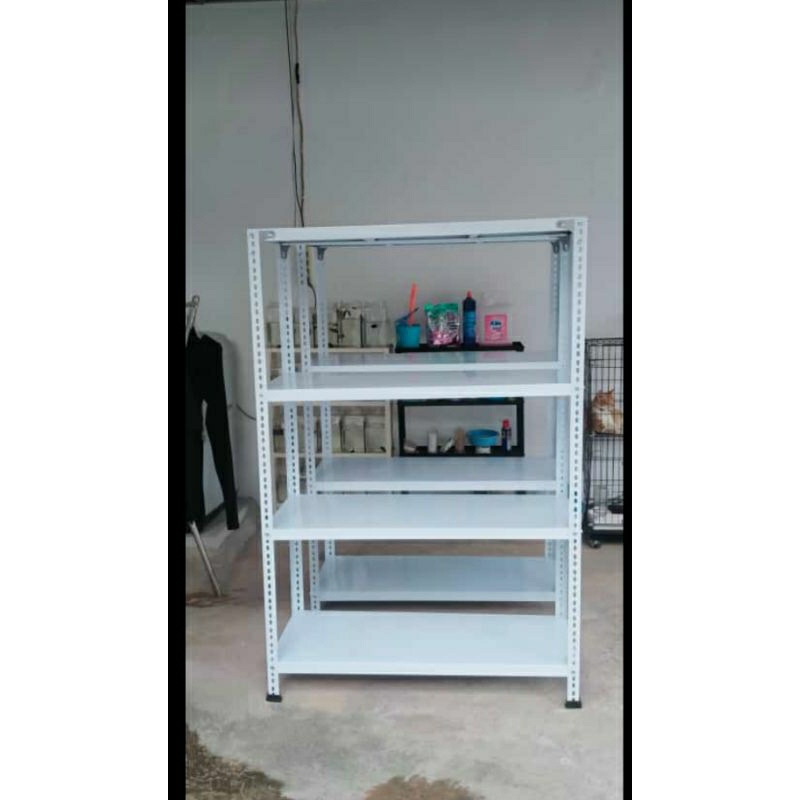 Lotsoolup Rak Besi 4 Susun Untuk Gudang Penyimpanan Kantor Toko Warung Minimalis Serbaguna Mudah