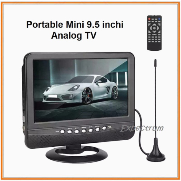 Unik TFT LCD Color Analog TV 9.5 inch with Wide View Angle - Portable TV Berkualitas