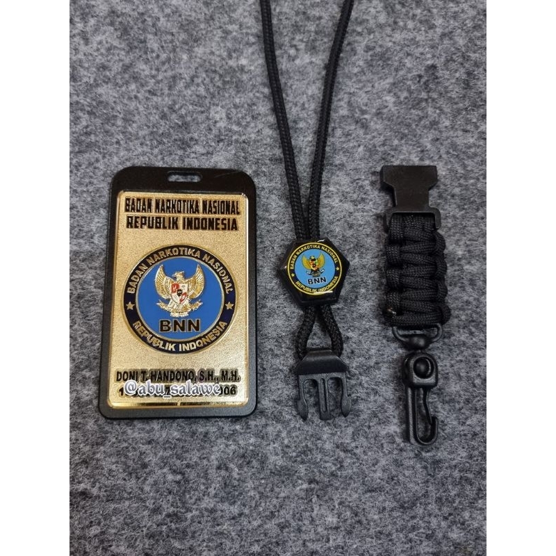 

plat id name tag BNN Full set lanyard plus cover