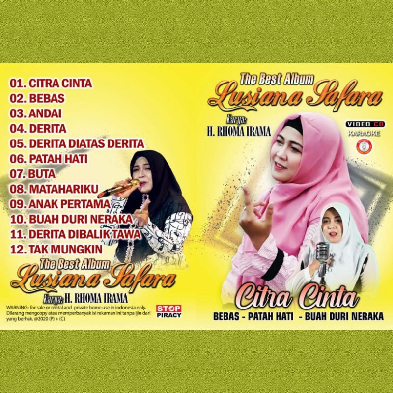 KASETE VCD THE BEST ALBUM LUSIANA SAFARA
