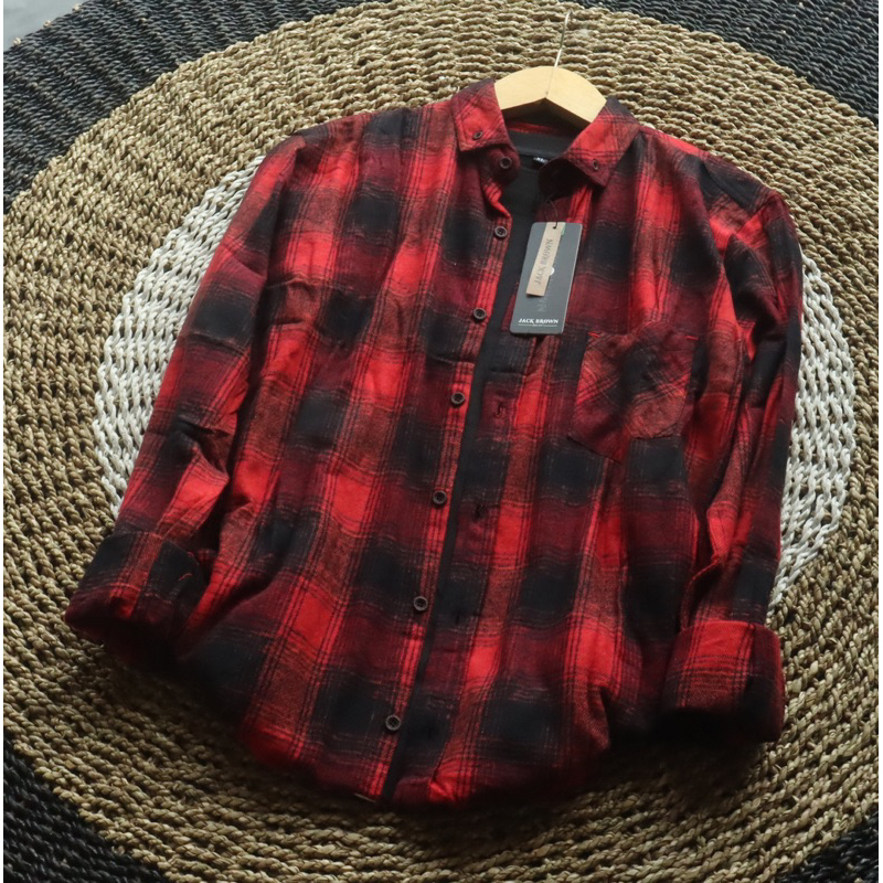 12.12 SALE Kemeja Flanel Lengan Panjang Kemeja Flanel Pria Kemeja Flannel Kemeja Flanel Unisex Kemej