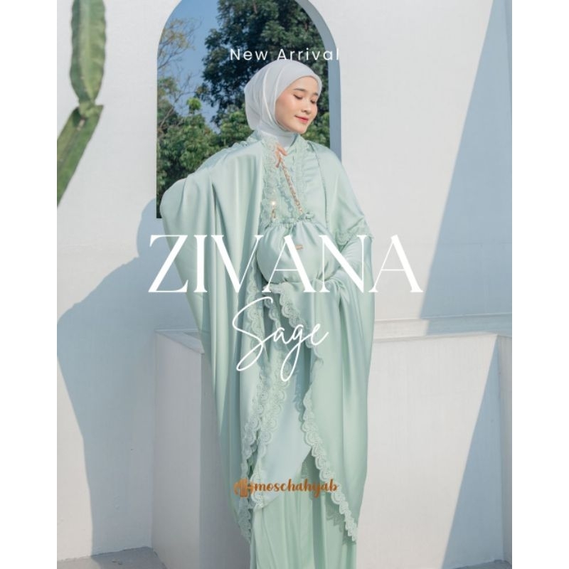 Mukena Imut Zivana Silk 2in1 Bahan Armani Silk Premium by Moscha Hijab