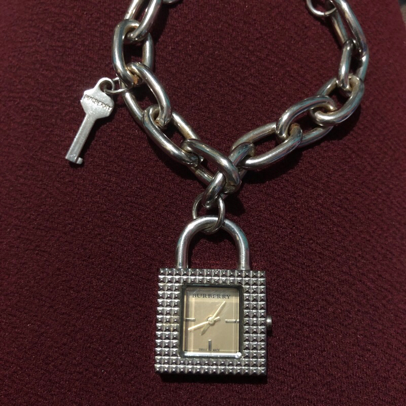 burberry charm watch bangle bracelet keychain jam tangan rantai gelang lucu preloved second branded