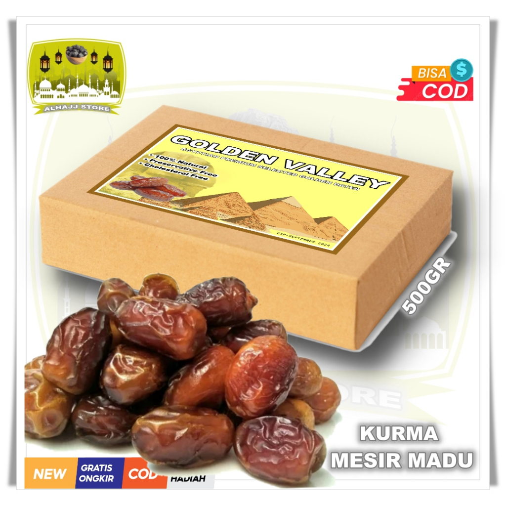 

KURMA MESIR MADU 500GR /GOLDEN VALLEY [KEMASAN DUS]