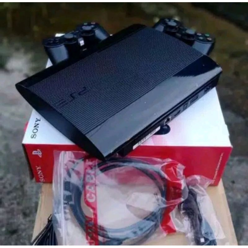 Ps 3 super slim baru seri 40xcc 500 gb cfw kelengkapan 2 stik baru