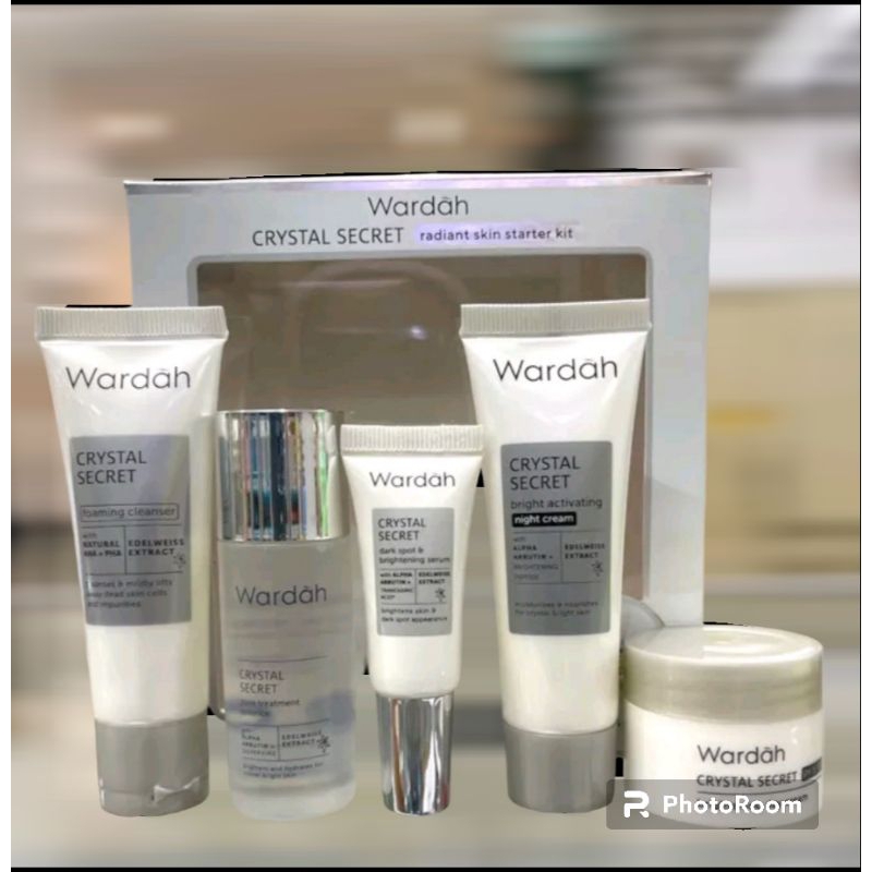 Paket Wardah Crystal Secret Anti Flek Paket Pemula Mini Mencegah Penuaan Dini