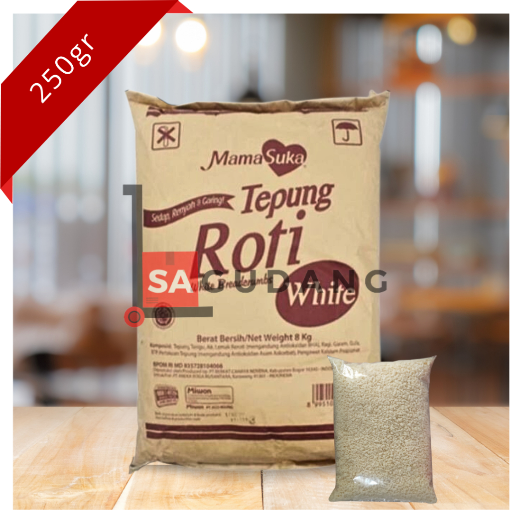 

Tepung Roti Mamasuka White Breadcrumbs Panir Panko Putih Repack 250gr Kiloan Murah