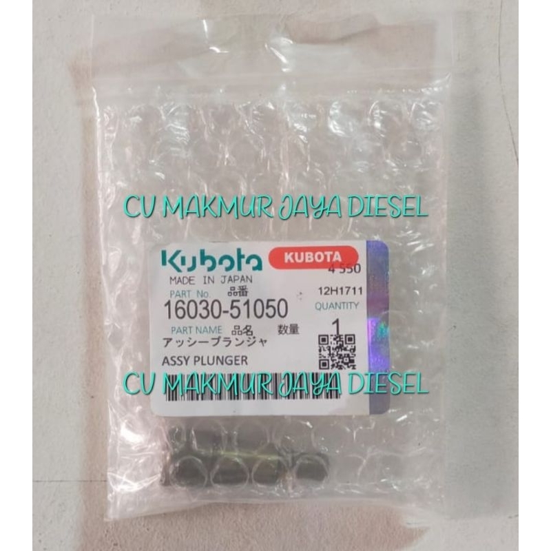 Assy Plunger D1105 16030-51050 Kubota