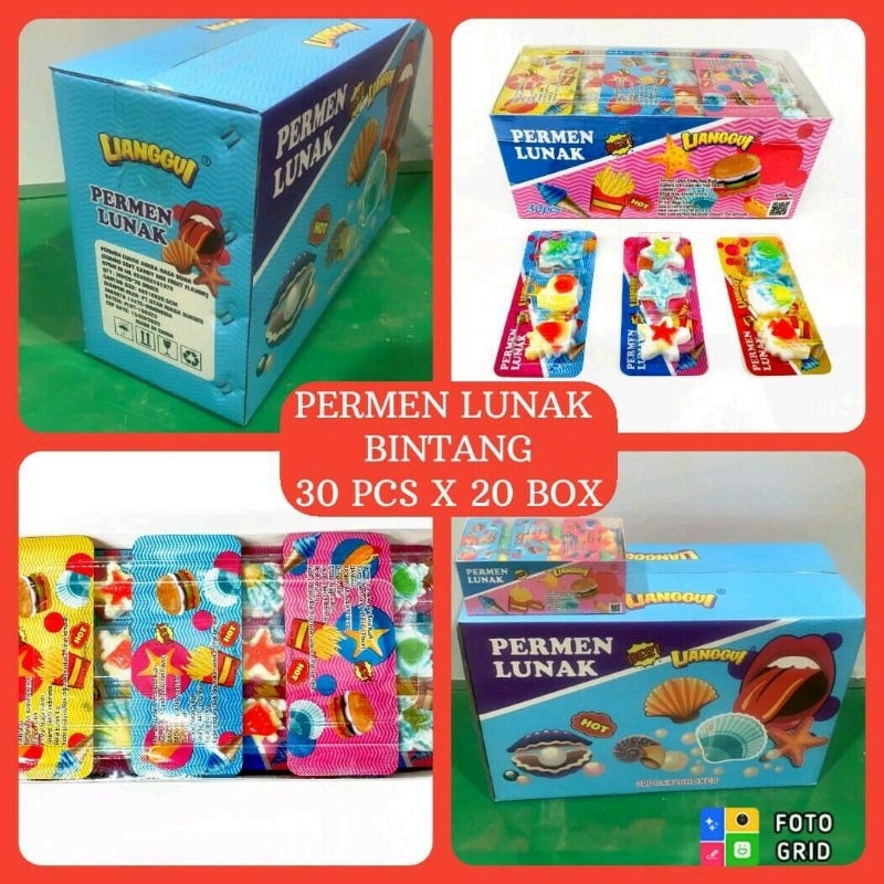 

Permen Cemilan Snack Gummy Gumi Jelly Jeli Bintang Star Laut Mainan Anak Murah (isi 30 pcs)