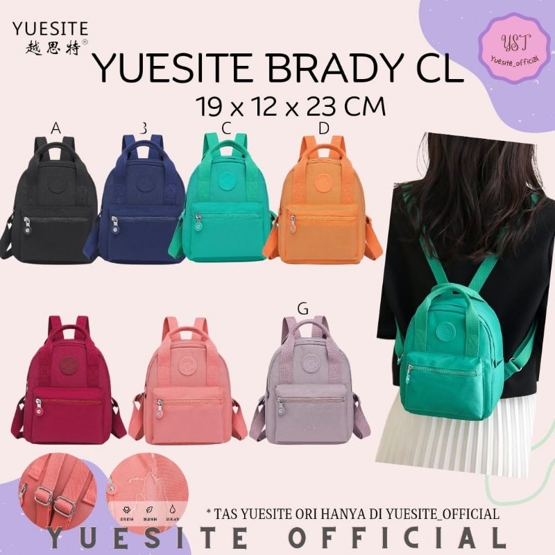 YUESITE BRADY RANSEL MINI WANITA KOREA STYLE IMPORT BACKPACK TAS PUNGGUNG KECIL