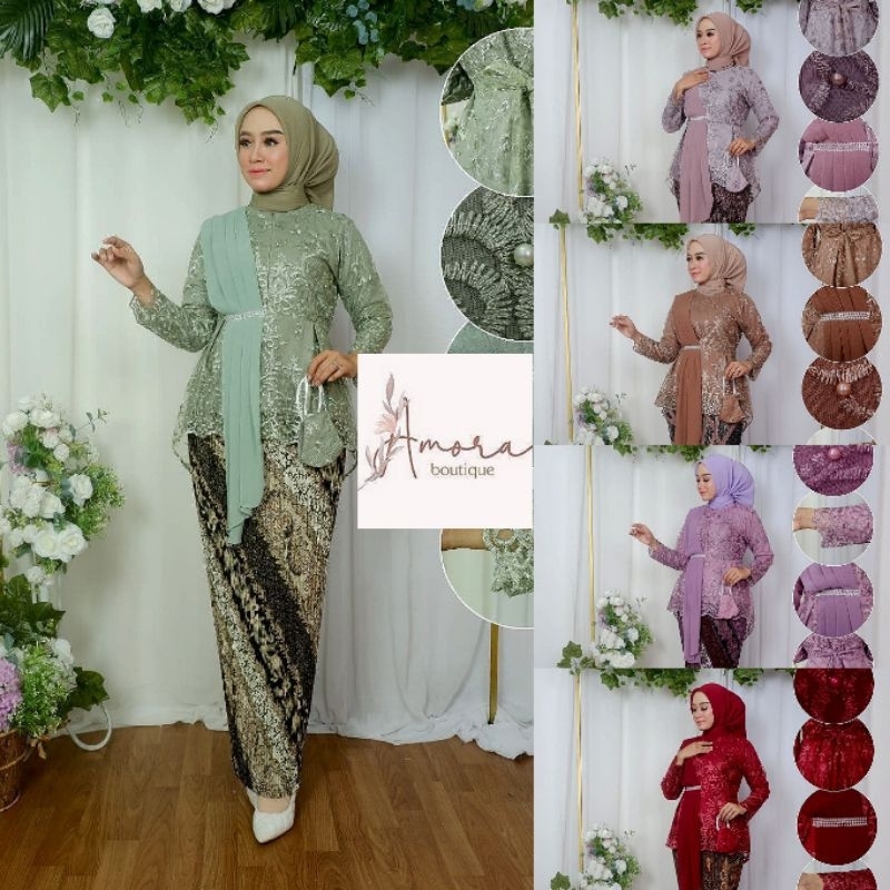 (Gratis Ongkir + Bayar Ditempat) SET KEBAYA SELENDANG AMALIA REALPICT TERLARIS > KEBAYA MODERN / KEB