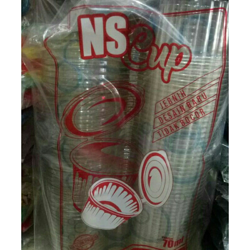 CUP SAMBAL CUP PUDING  NS 60ML PLUS TUTUP ISI 50PCS