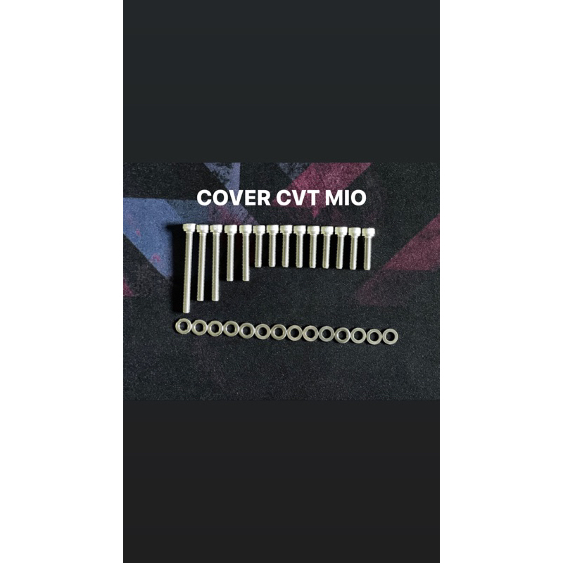 Baut cvt mio stainless L baut cover cvt mio stainless