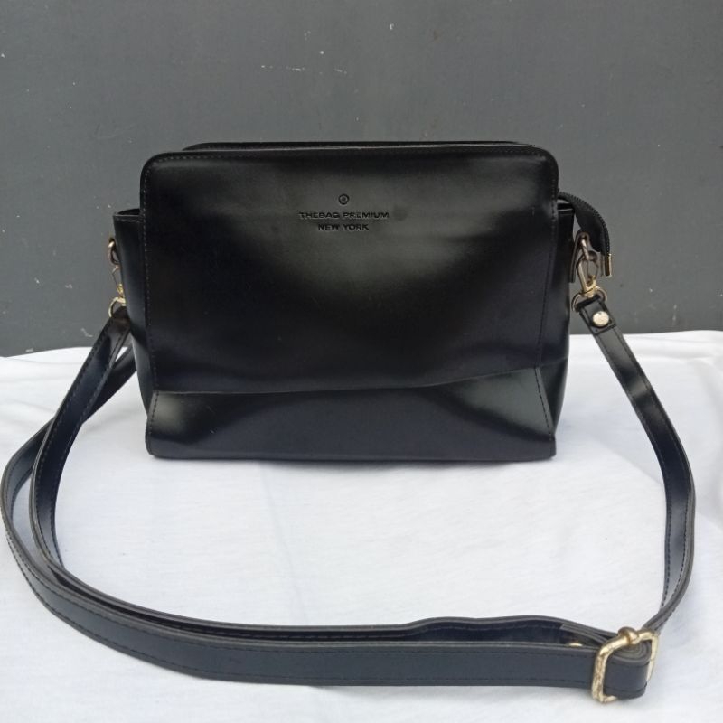 Tas Sling Selempang Wanita Slempang Hitam The Bag Premium New York