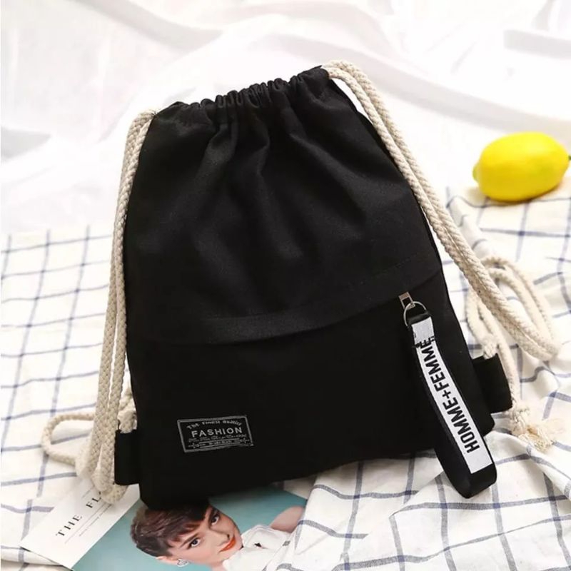 GTM TAS RANSEL SERUT - Ransel Feme Wanita Bisa Bayar Ditempat ko-Hitam home