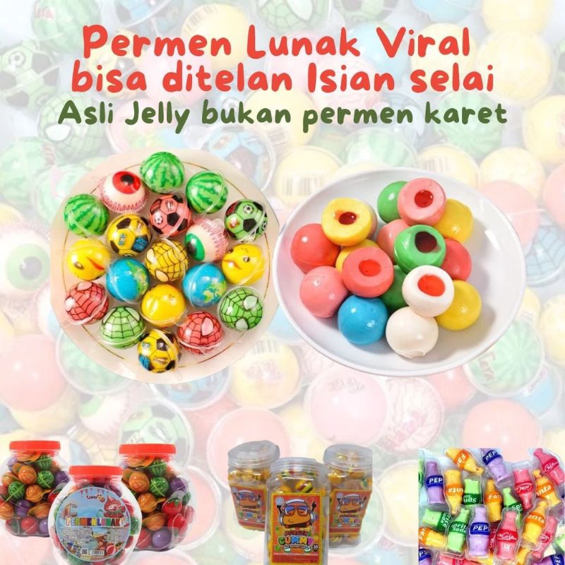 

ECER PERMEN LUNAK viral / Permen lunak jelly bisa di makan / Gummy Jelly