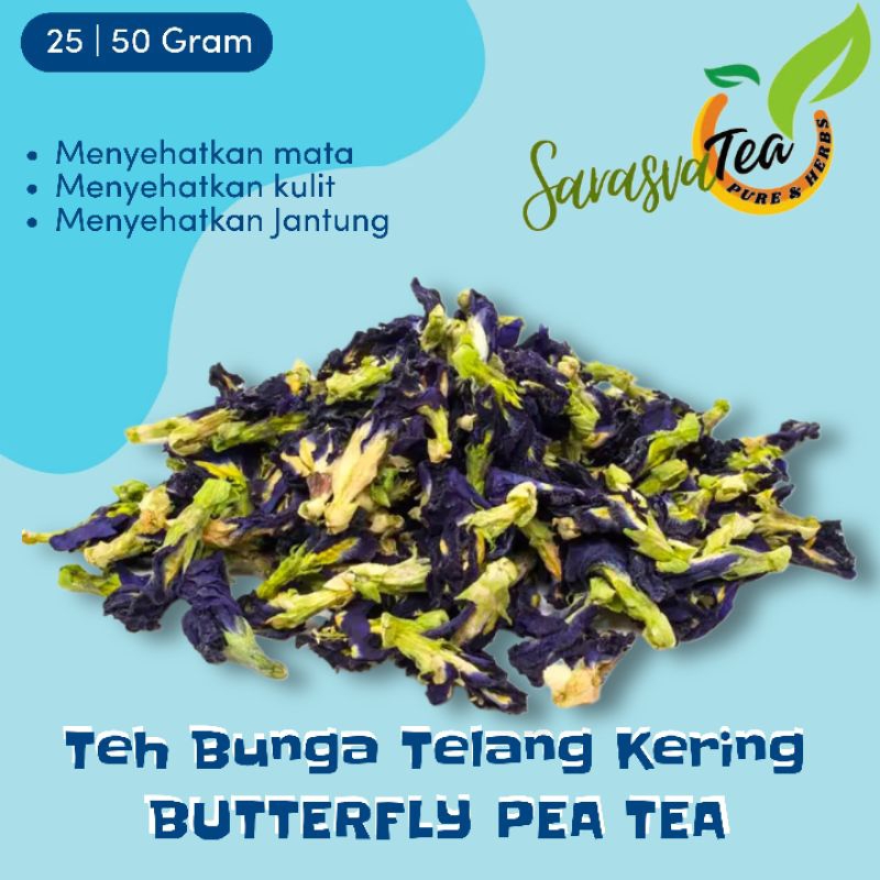 

Butterfly Pea Tea : Blue Butterfly Pea Flower 25 | 50 Gram