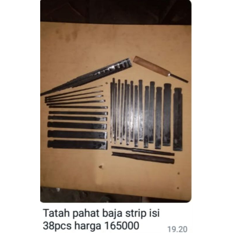 pahat/ tatah ukir kayu bahan baja strep