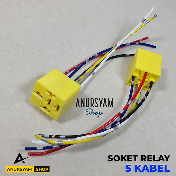 Soket Relay Kabel Bintik 5kaki / Rumah Rilay Kaki 5 / Soket Relay 5 Kaki