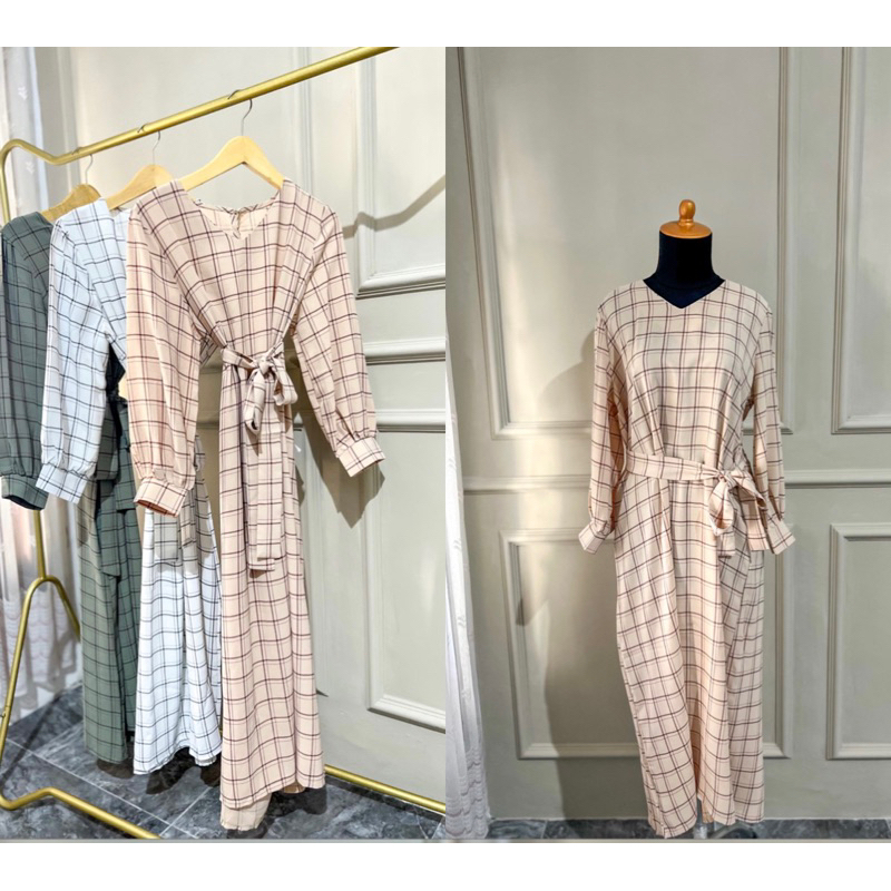 Tunik kotak kotak korean style