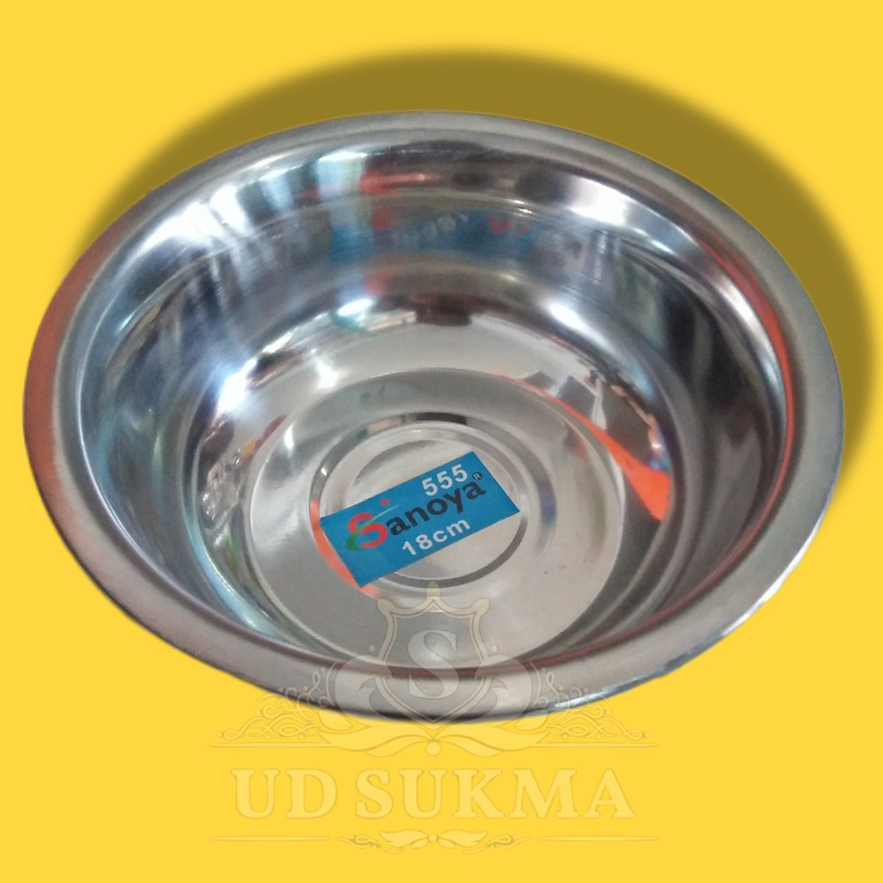 Mangkok stenlis mangkok stainless stell 18cm sanoya 555