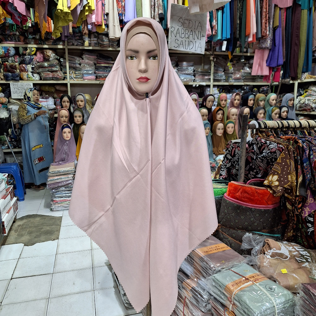 (GROSIR) Jilbab Segiempat Voal Azara Syar'i Lasercut 130cm