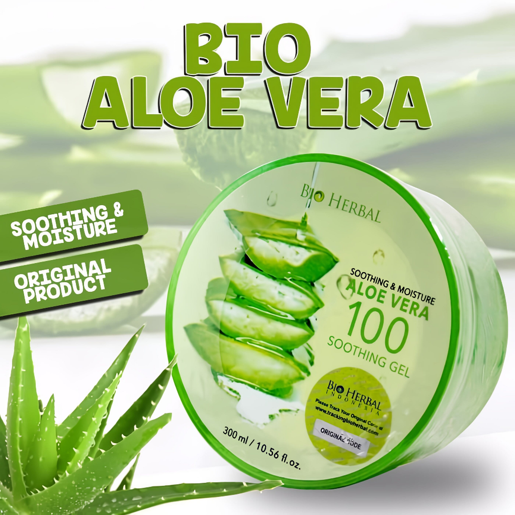 Aloe Vera Soothing Gel 100% Ekstrak Lidah Buaya Pelembab Kulit Wajah Kering Kusam Dan Vitamin Rambut