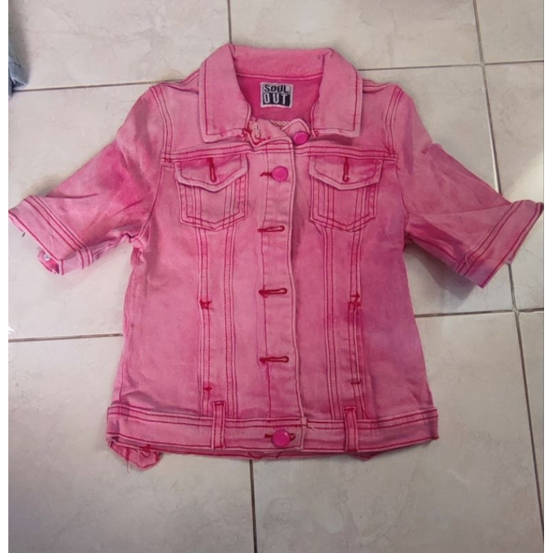 jaket jeans lengan pendek branded import (ada rijek) sz S,M
