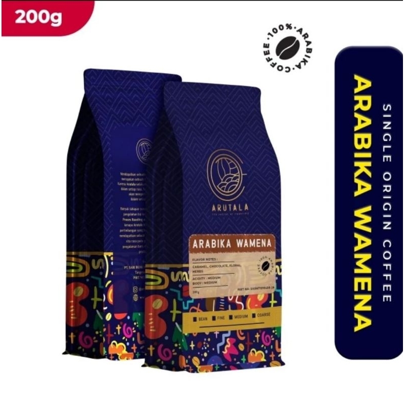 

ARUTALA Kopi Arabika Papua Wamena 200 gram - Biji