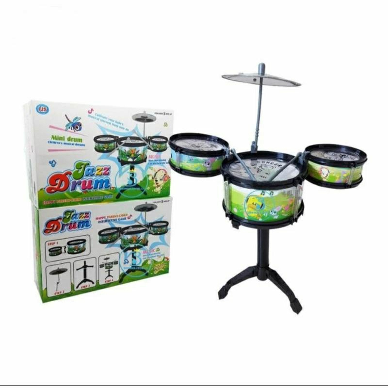 Mainan Juzz Drum / Mainan Anak Kecil/Mainan Anak Anak Little Jazz Drum Set 4 in 1