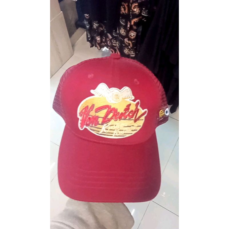 TOPI VON DUTCH MERAH ORIGINAL