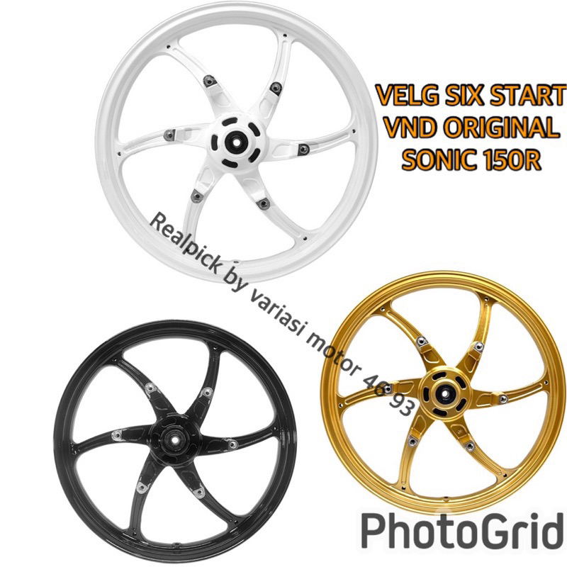velg sonic 150r vnd six start 160x160/17 pelek sonic 150 rim sonic 150r pelak sonic 150 original vnd