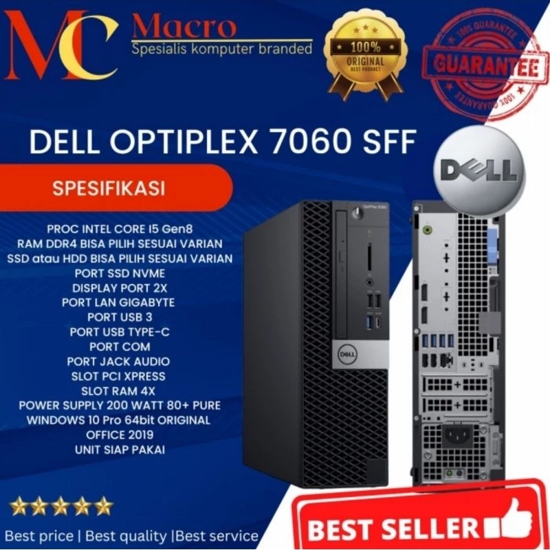 DELL OPTIPLEX 7060 SFF CORE I5 GEN8