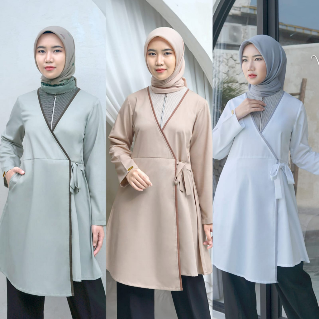 Tunik Viona  Nubua Fashion  Atasan Casual Wanita Muslimah