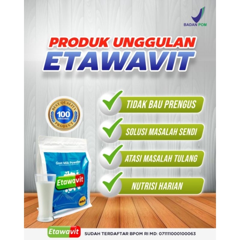 

Susu Kambing Etawavit untuk stamina dan sendi 1kg