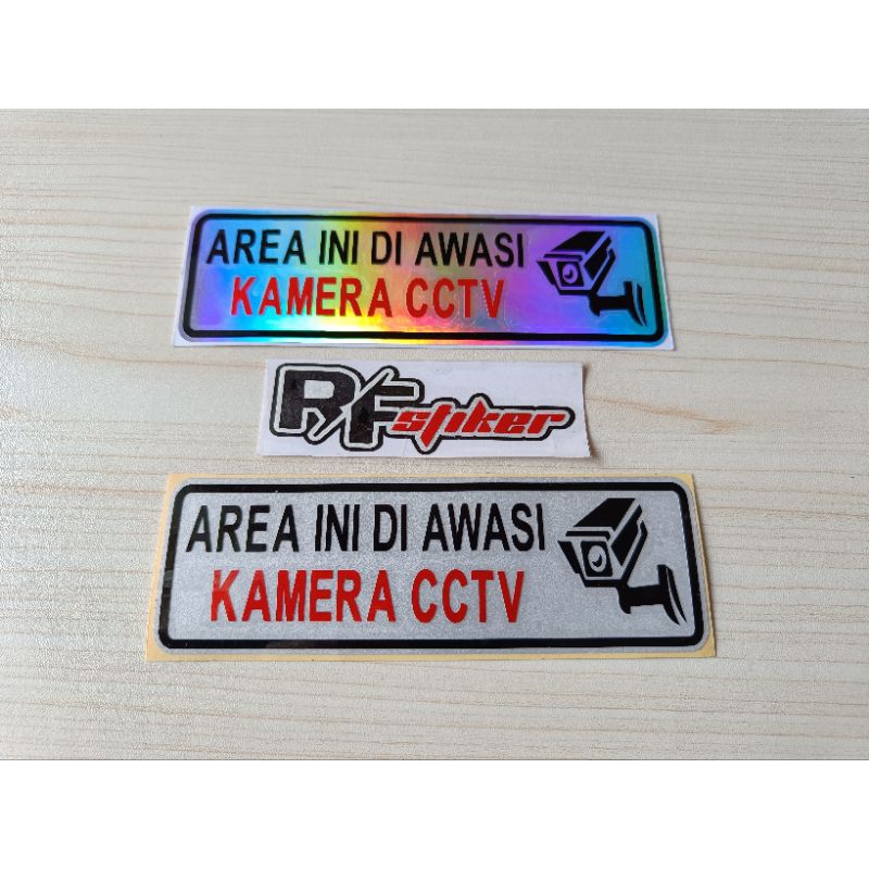 Stiker stiker area ini di awasi kamera cctv stiker cctv rumah kantor murah