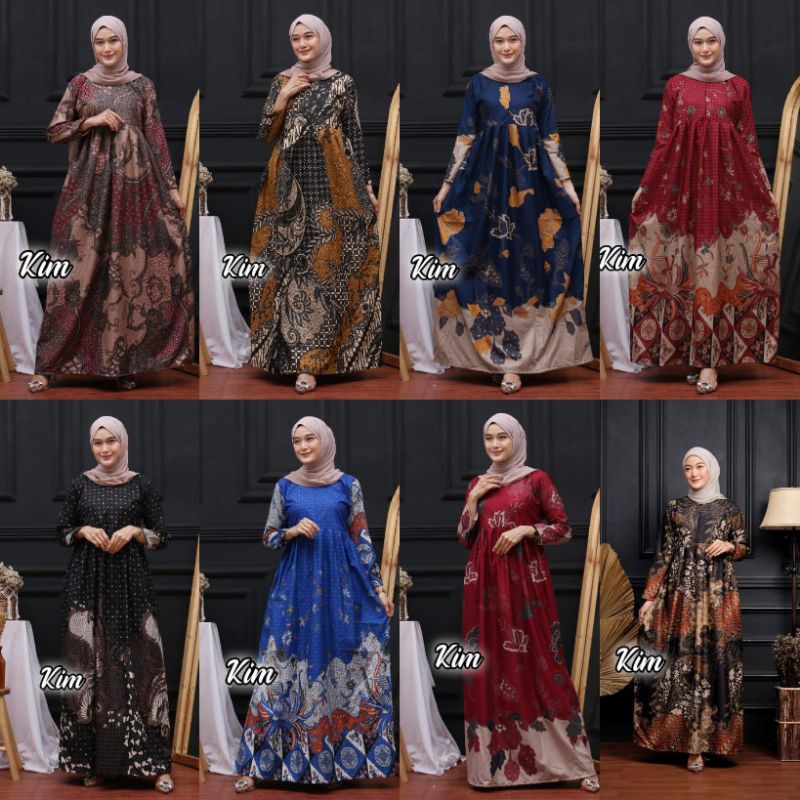 Gamis Batik (COD) MANGGAR Gamis Batik Pesta Model Terbaru