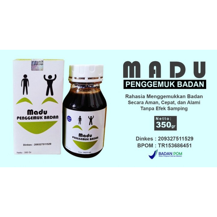 GB | Madu Gemuk Badan  350gr (dewasa) bin dawood/ almabruroh 350gr / madu gemuk / obat gemuk
