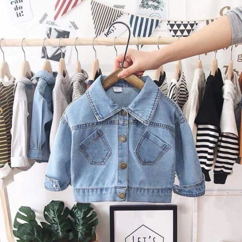 Jaket Jeans Anak Laki Laki perempuan 1-4 Tahun