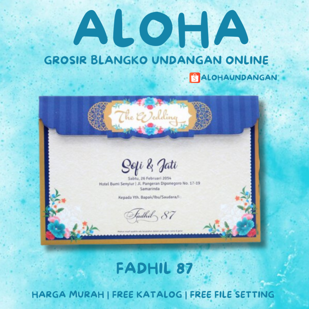 BLANGKO UNDANGAN NIKAH MURAH FADHIL 87 | Aloha Undangan