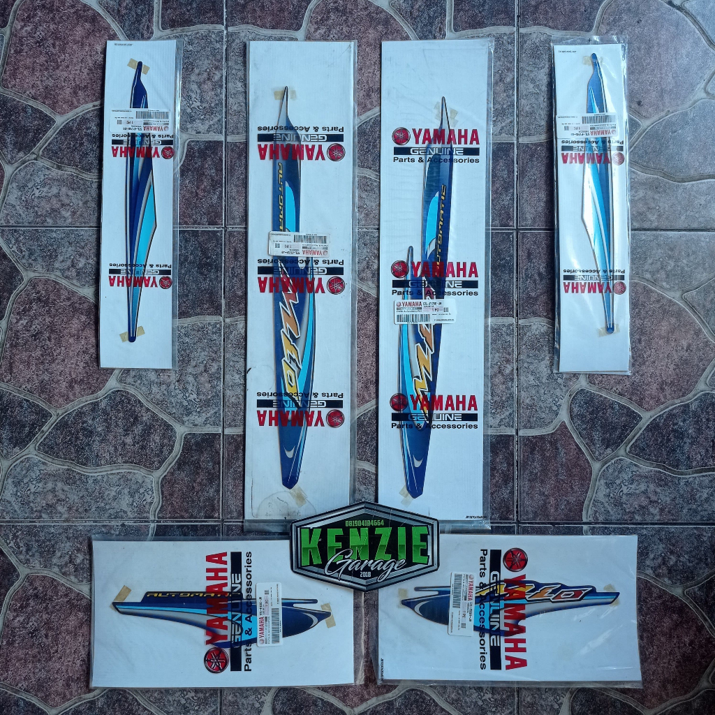 Stiker Striping Yamaha Mio Sporty Biru Spoke 2006 Original Yamaha