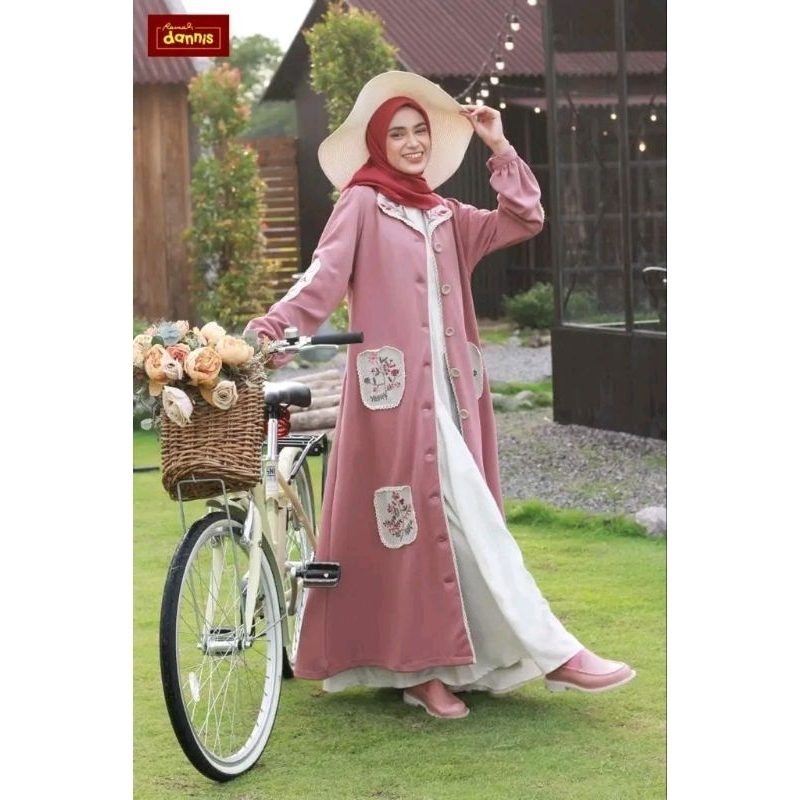 Gamis Dress Dannis Perempuan Muslim Dewasa