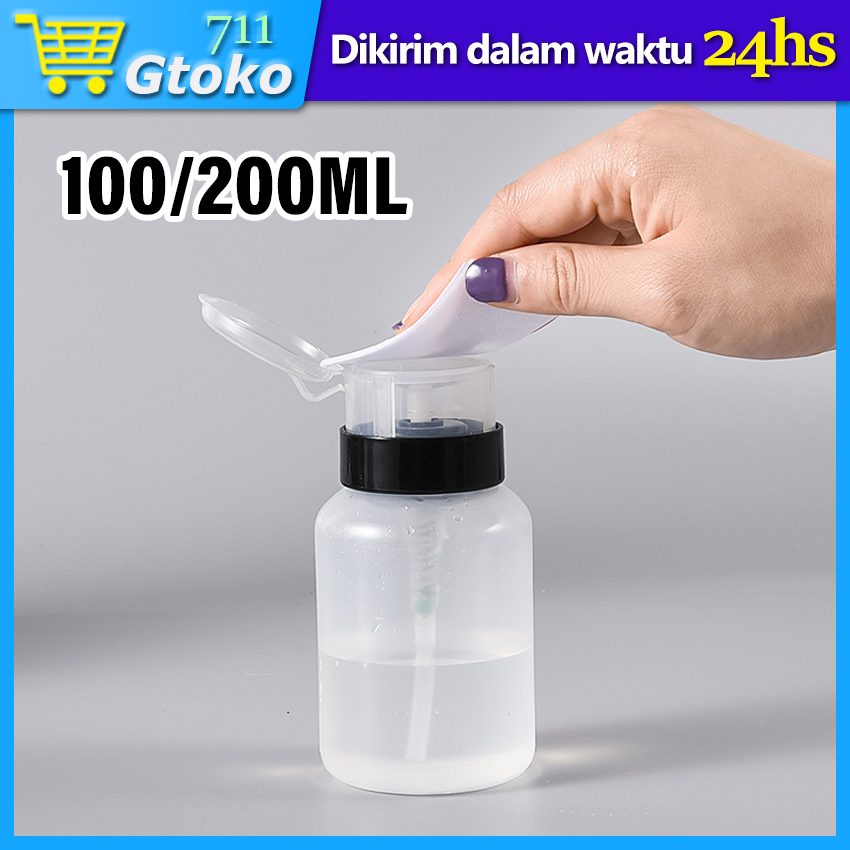 Botol Pump Makeup Remover Nail Art Botol Micellar Water Pump 100ml 200ml